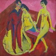Ernst Ludwig Kirchner Dance School, France oil painting artist